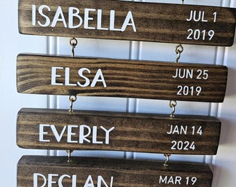 Personalized Grandchildren Name Sign: Add-On Name Board Only