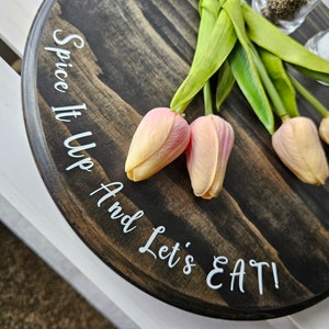 Lazy Susan Turntable, Wooden Lazy Susan, Turntable Centerpiece, Wooden Lazy Susan, Home Decor