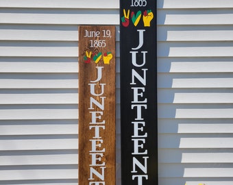 Double Sided Juneteenth Porch Sign: Afrocentric Freedom Day Decor