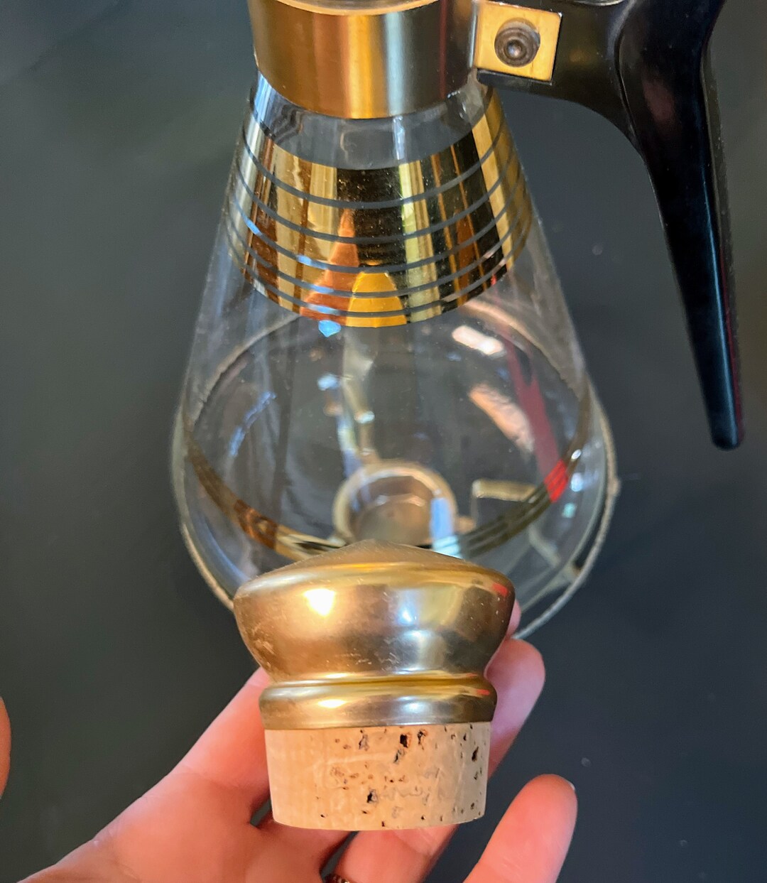 MCM Carafe With Cork Lid Candle Holder Etsy