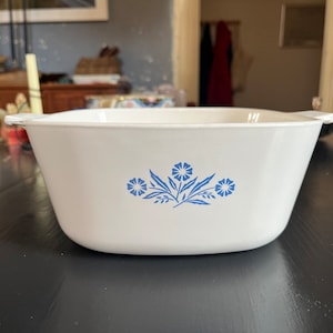Corning Ware schaal van 2,5 qt - in goede staat - vintage - blauwe korenbloem