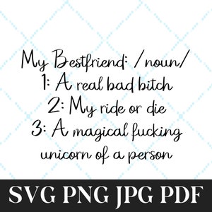 Il mio migliore amico Definizione SVG PNG JPG file per creazione e progetti D.I.Y.