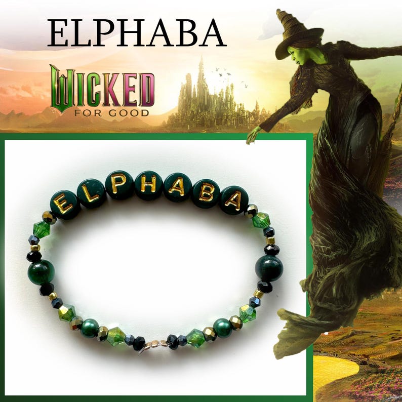 ELPHABA | Wicked 4 Good Inspired Bracelet | Handmade Beaded Jewelry - Etsy