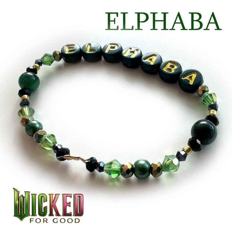 ELPHABA | Wicked 4 Good Inspired Bracelet | Handmade Beaded Jewelry - Etsy