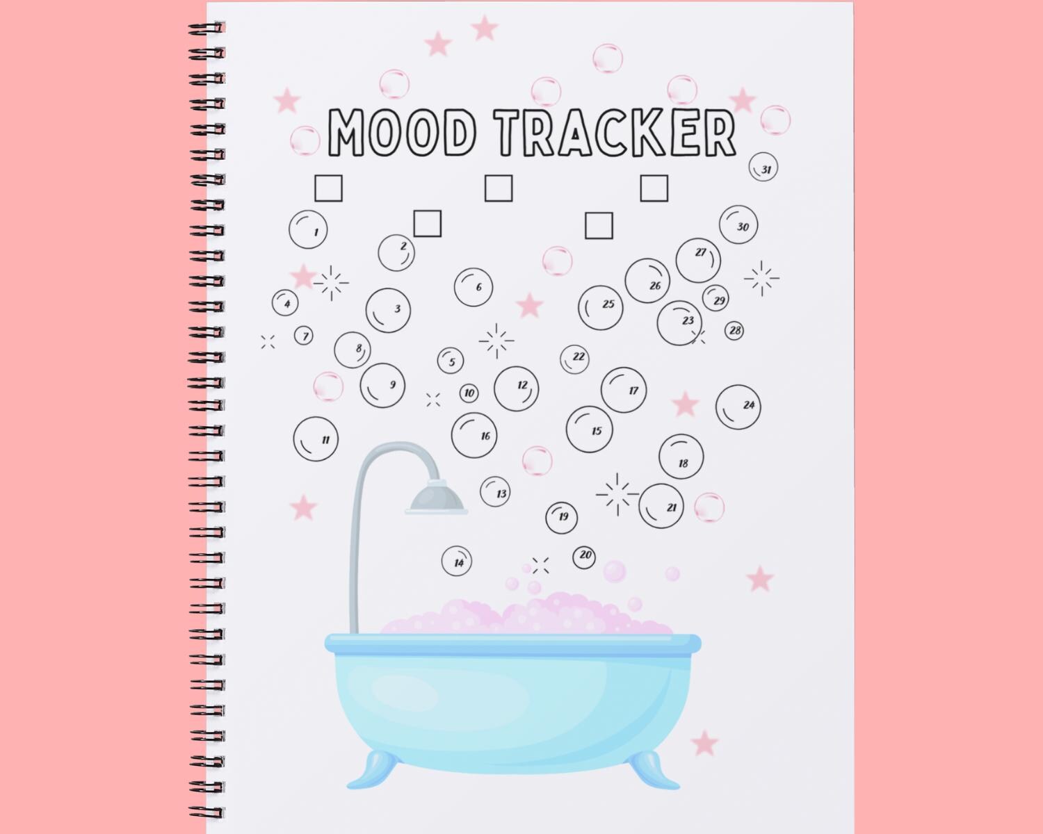 Mood Tracker Printable | Self Care Planner | Mental Health Journal ...