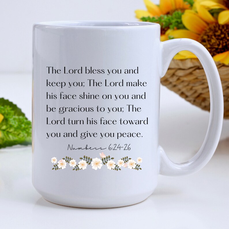 Numbers 6 24 26 mug scripture coffee mugs bible verse etsy
