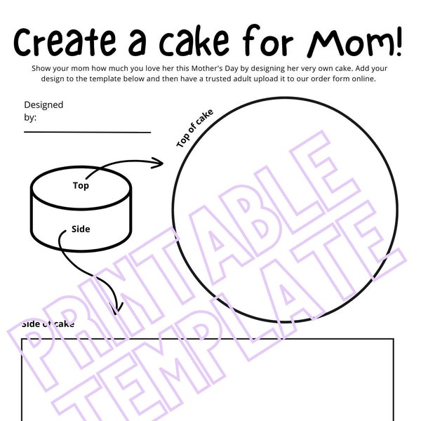 Create A Cake Template for Kids