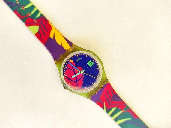 Vintage 1990 Swatch Watch Ibiskus GL101 - Original Swatch Watch