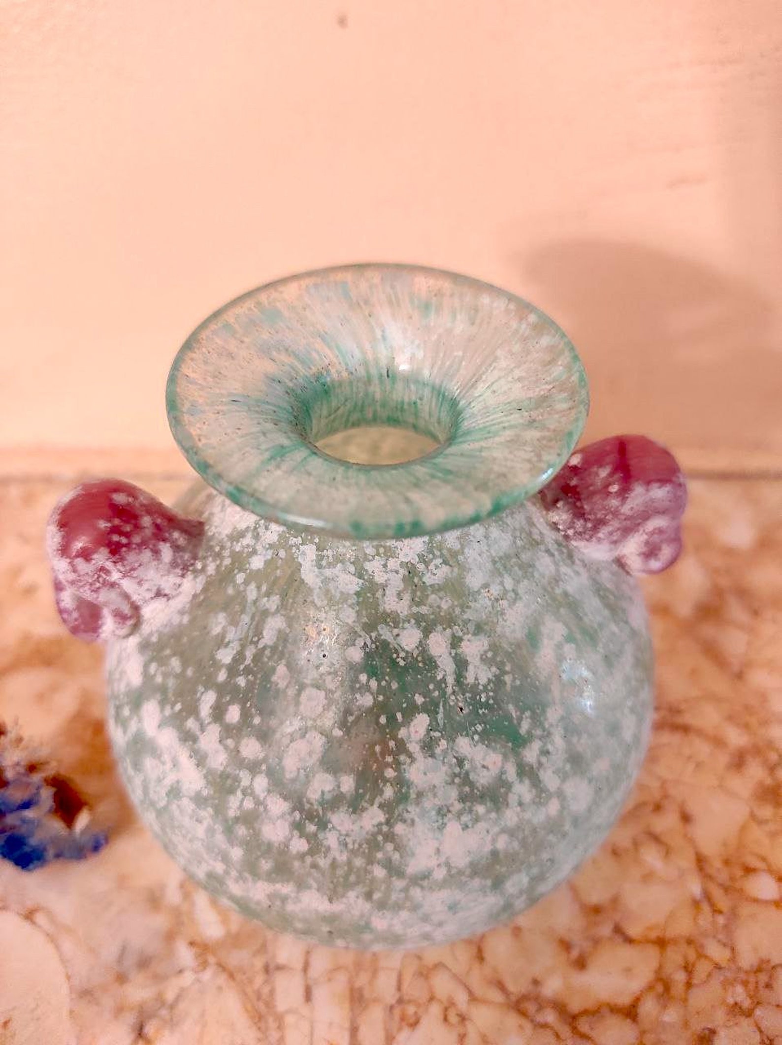 1960s Murano Glass Amphora Murano Art Vintage Vase Etsy