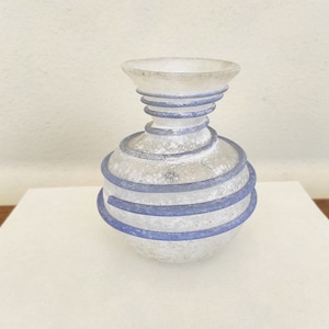Murano opgraving glas opgraving | Handgeblazen vaas | kobaltblauwe Murano Scavo glazen vaas