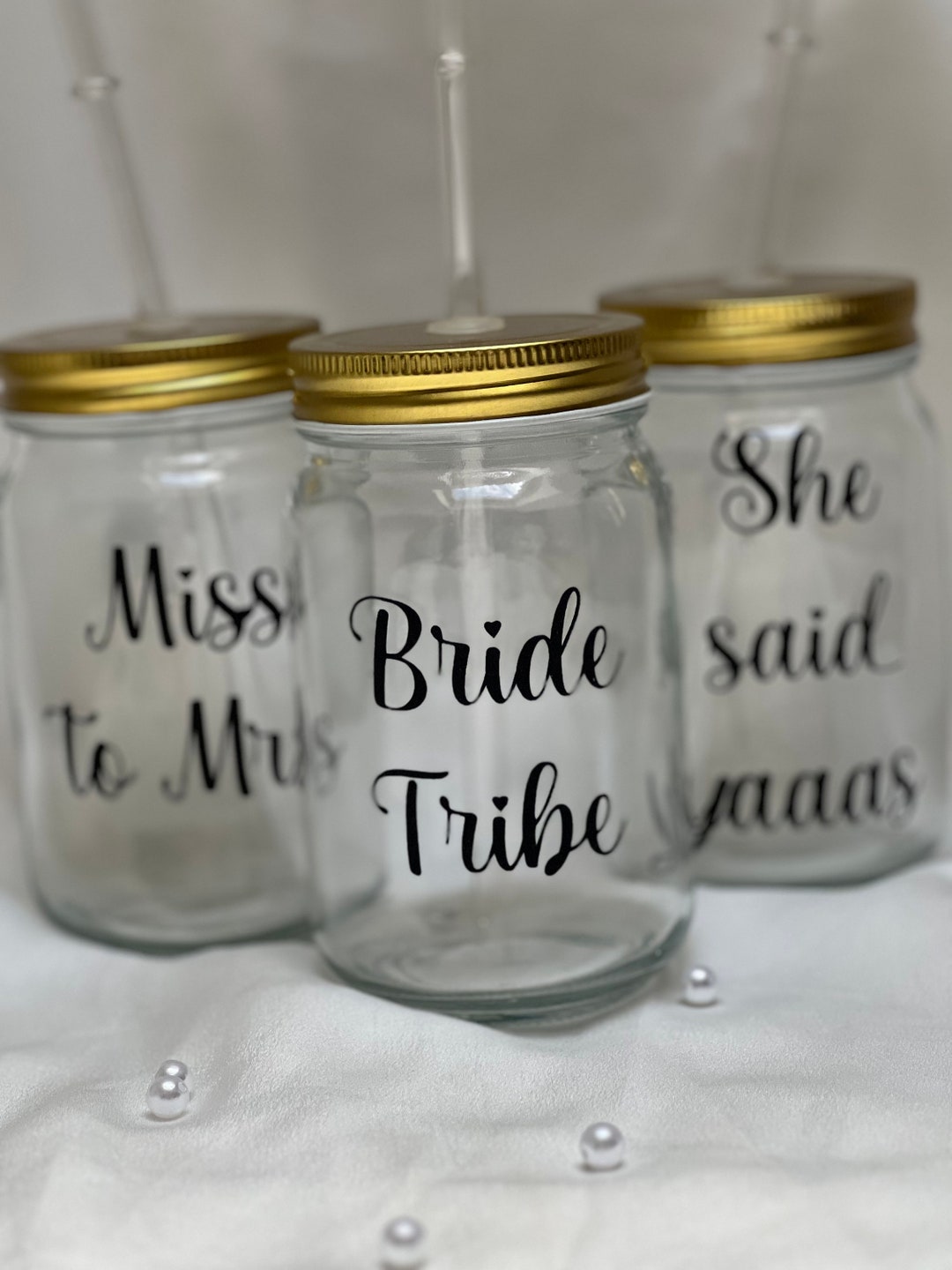 Personalised Drinking Glasses. Glass Iced Coffee Cup. Cocktail Mason