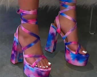 Tie Dye heels