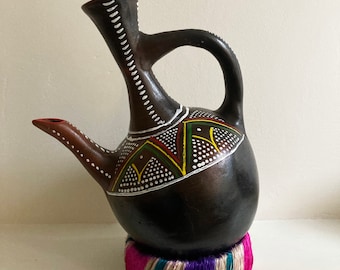 Small/Large Painted Jebena | የተነቀሰ ጀበና | Ethiopian and Eritrean coffee pot.