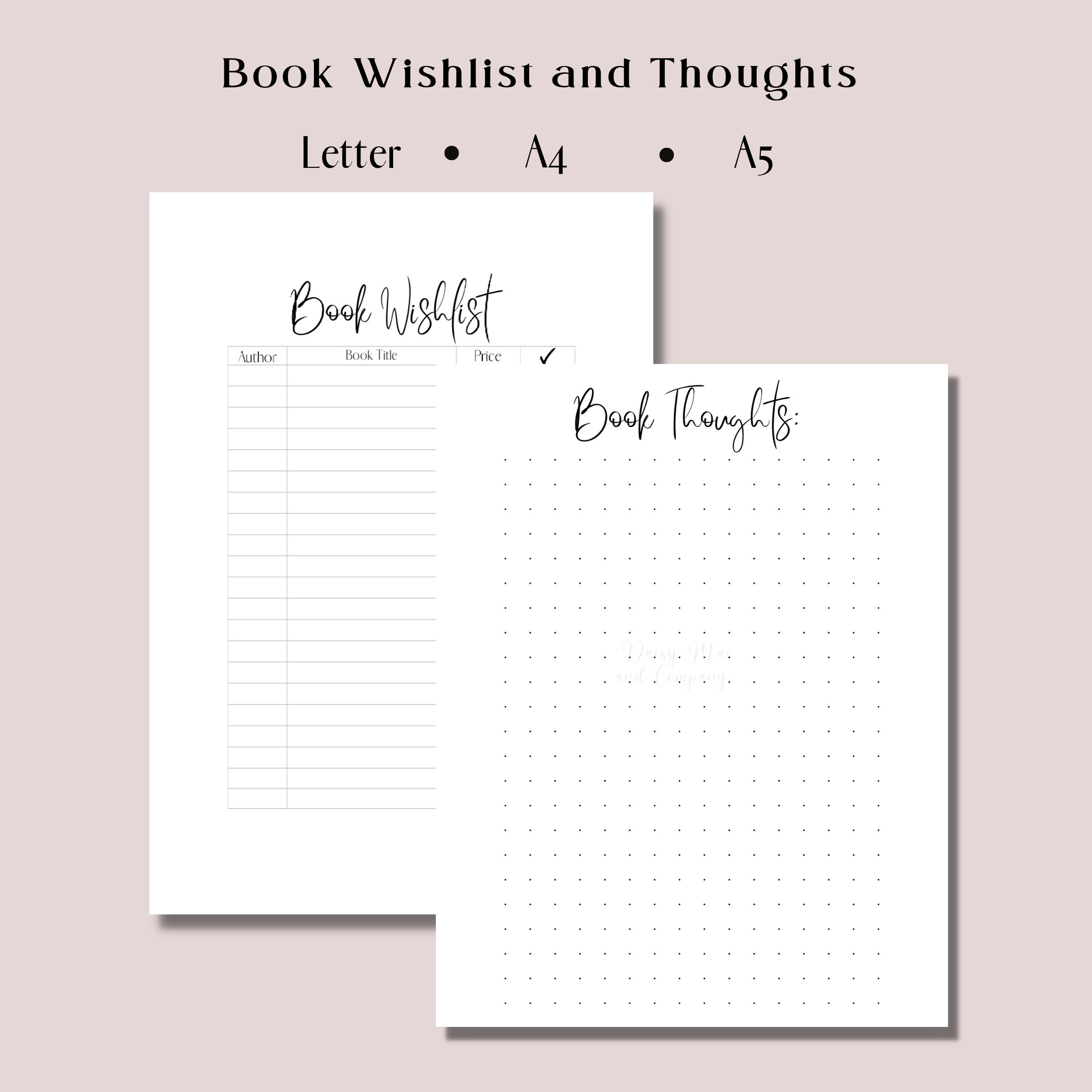 Reading Tracker Printable Reading Log Reading Journal for Book Lovers ...