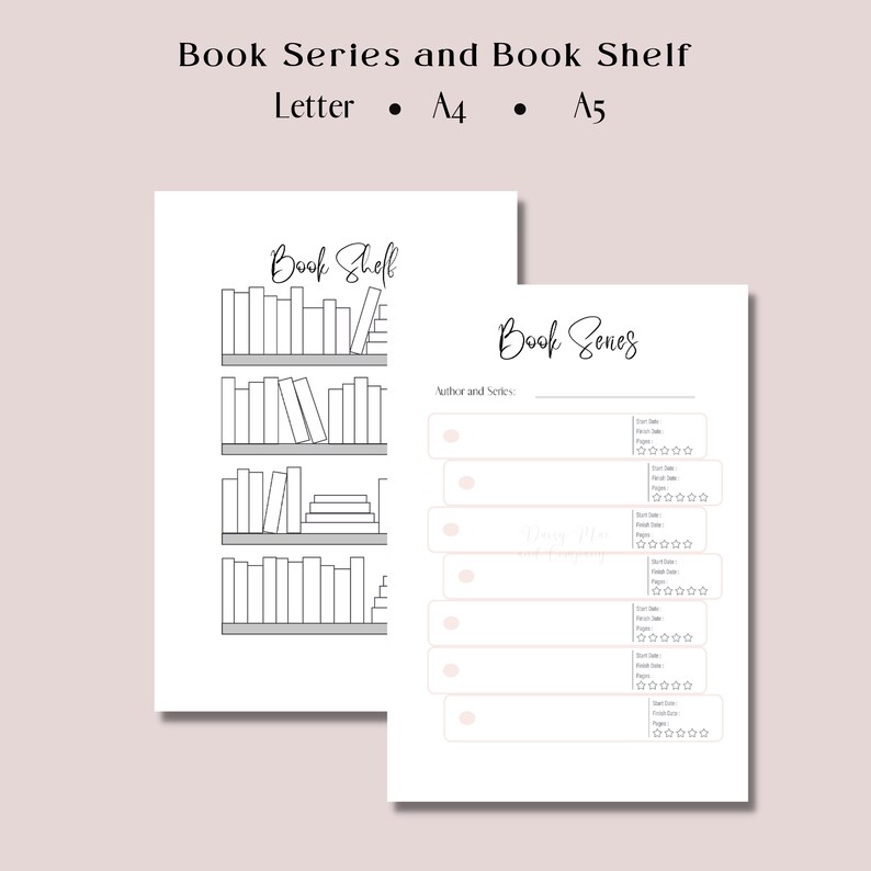 Reading Tracker Printable Reading Log Reading Journal for Book Lovers ...