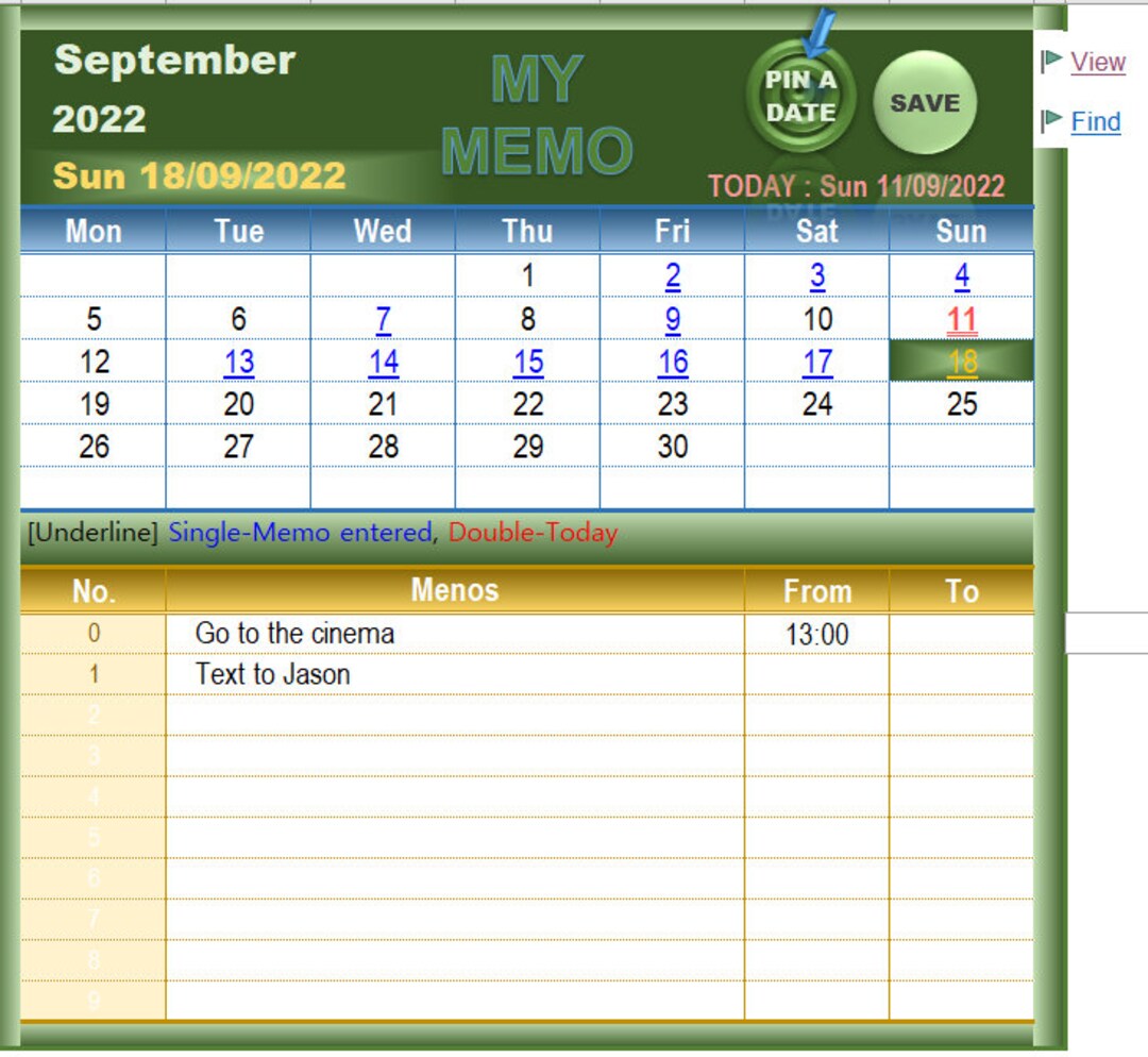 Calendar 2023 Digital Diary Journal Excel Diary Journal Etsy