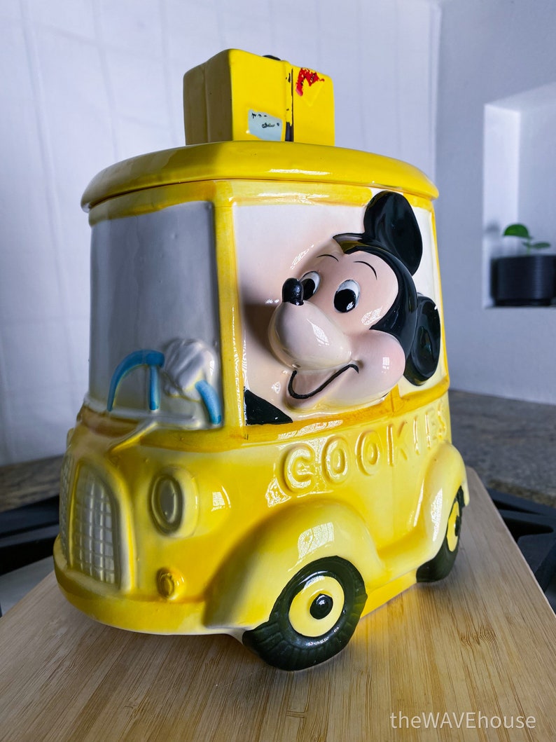 Rare Mickey Mouse Taxi Cookie Jar Vintage Etsy