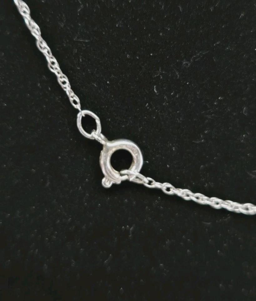 Minimalist 925 SS Faceted Pink Rhodolite Garnet Stacking Layering Necklace 16" - Thumbnail 3