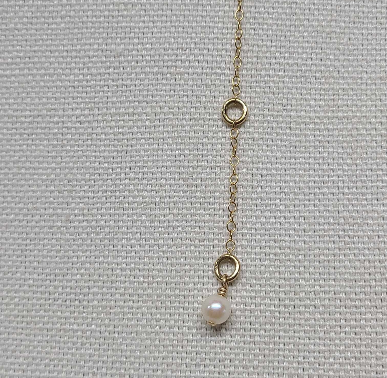 14k GF Baroque and Vintage Akoya Pearl Tassel Necklace - Thumbnail 6
