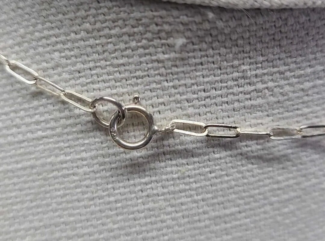 Sterling Silver Milky Aquamarine Lavalier Pendant "Y" Necklace - Thumbnail 4