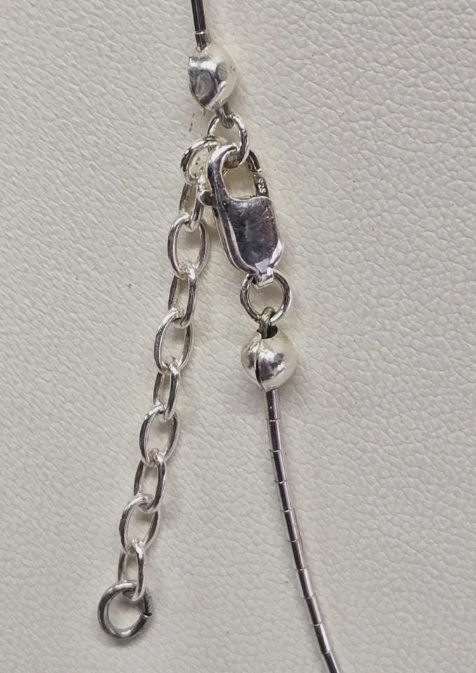 925 Liquid Sterling Silver Vintage Turquoise Station Necklace & Matching Earrings - Thumbnail 5