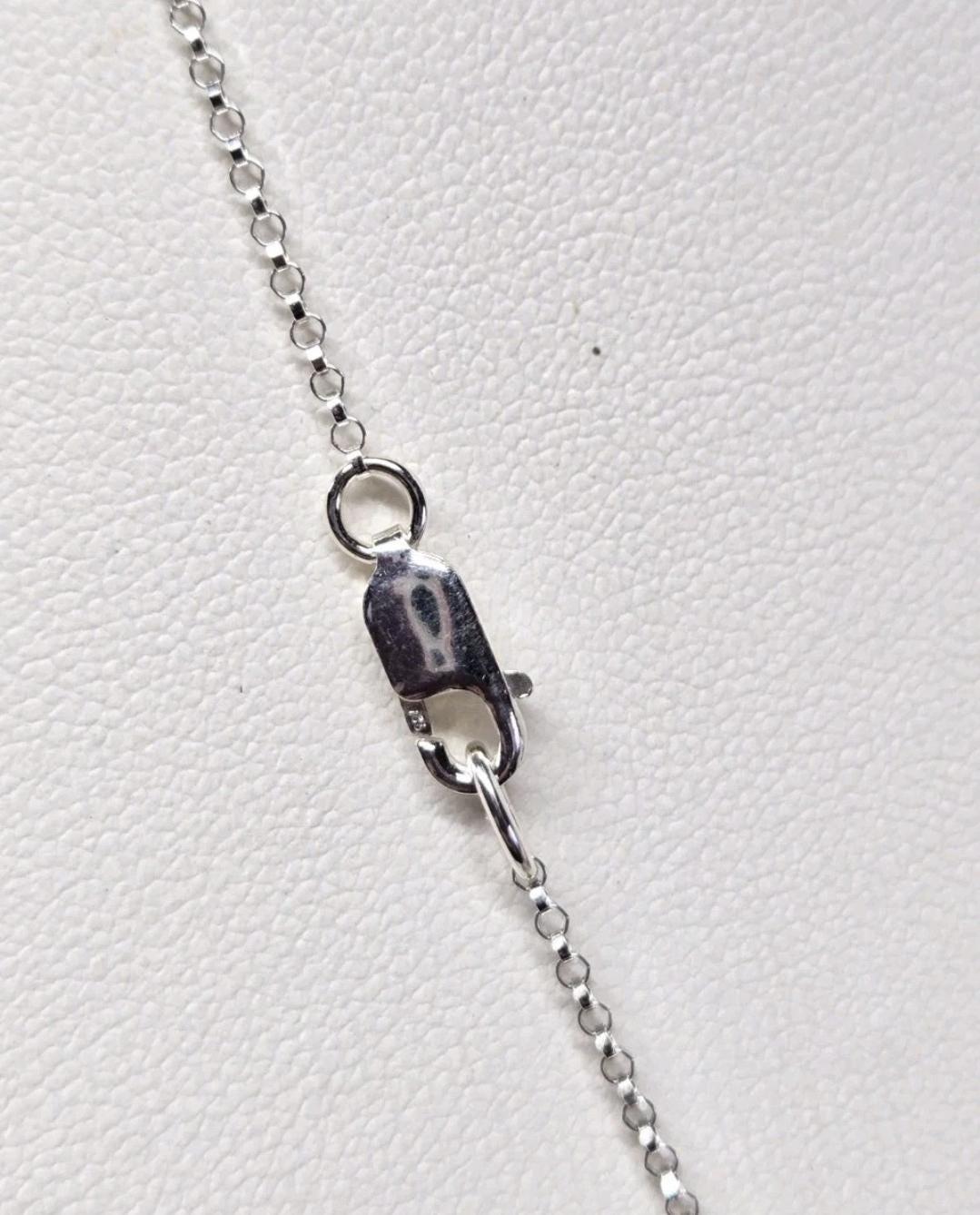 Artisan White Baroque Pearl Sterling Silver Pendant Necklace 18" Rolo Chain - Thumbnail 4