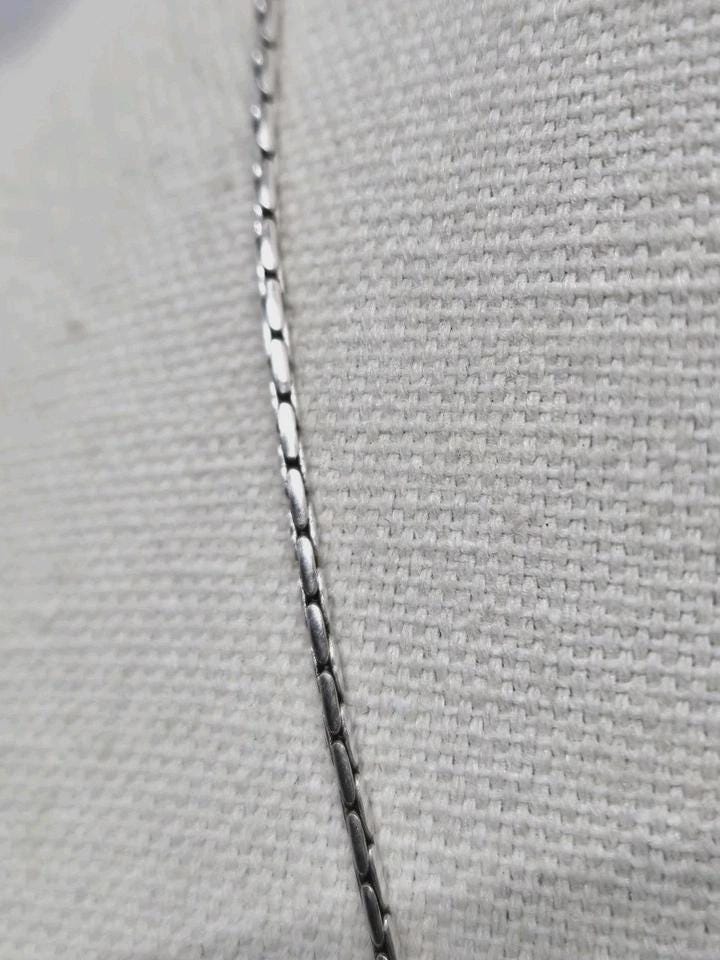 VTG 1990’s 925 Sterling Silver Turquoise Pendant with 20" Cardano Chain Necklace - Thumbnail 6