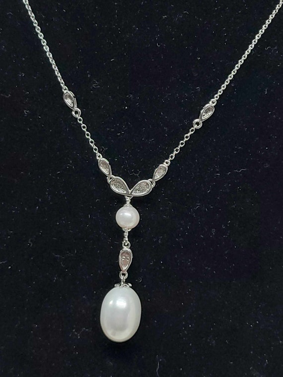 Tahitian Pearl Genuine Diamond Sterling Silver La… - image 5
