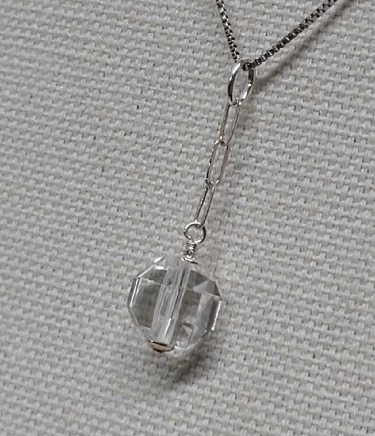 Art Deco Geometric Rock Quartz Crystal Pendant - Thumbnail 5