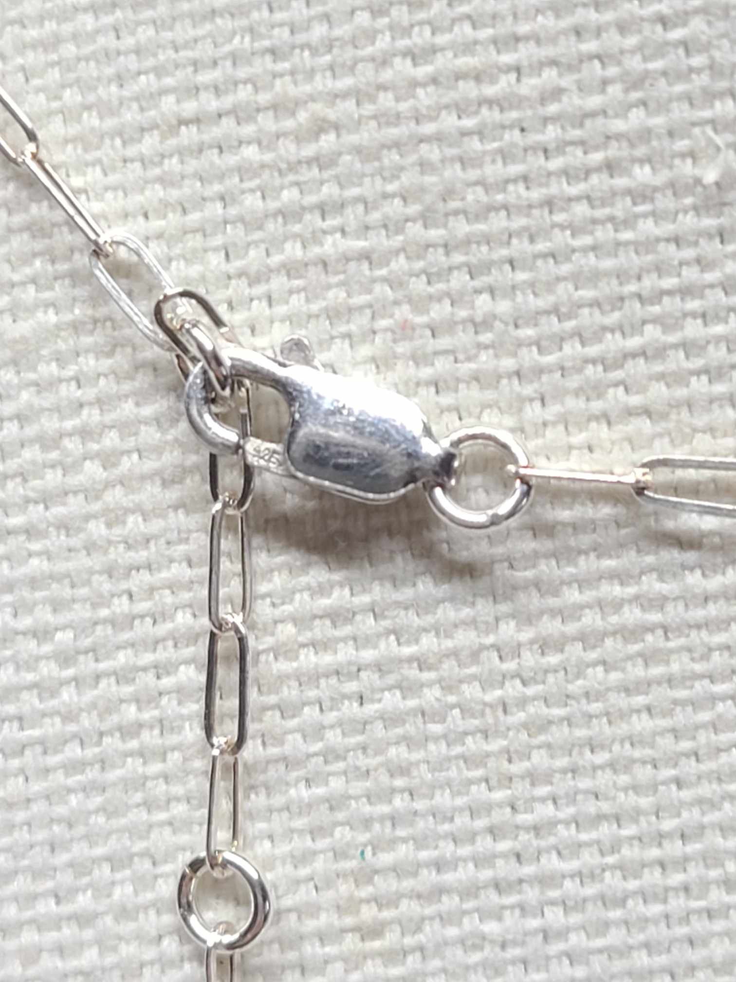 Sterling Silver Chrysoprase Rock Quartz Crystal Lavalier Y Pendant Necklace - Thumbnail 6