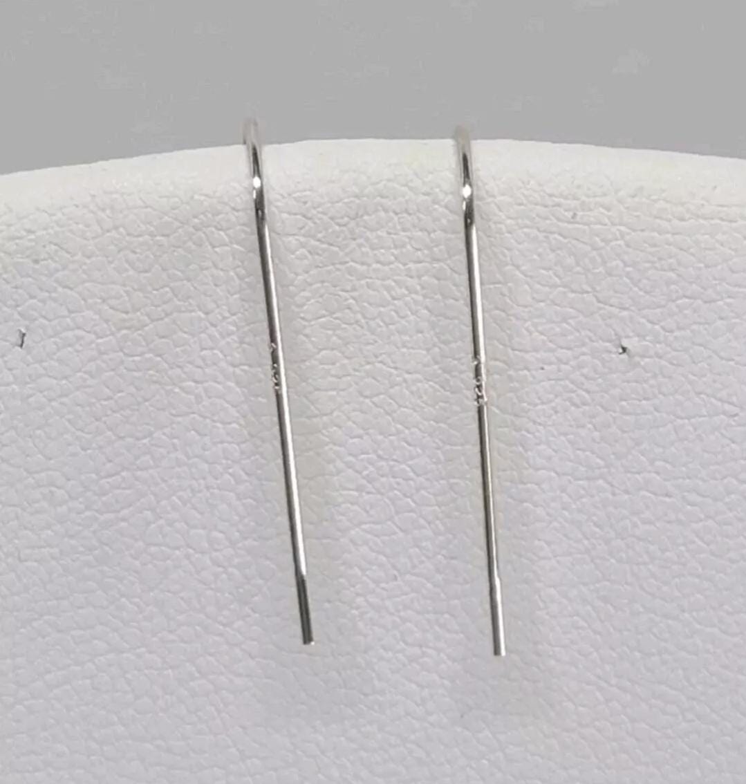 Sterling Silver & Vintage Turquoise Wrecking Ball Dangle Drop Earrings - Thumbnail 4