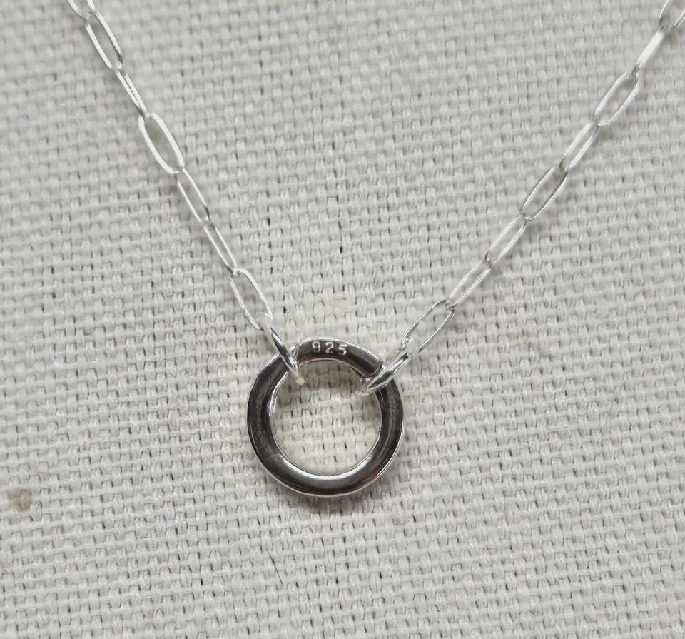 Sterling Silver 'Samantha' Add a Charm Paperclip Necklace w/Gate Clasp Connector & Baroque Pearl Charm - Thumbnail 6