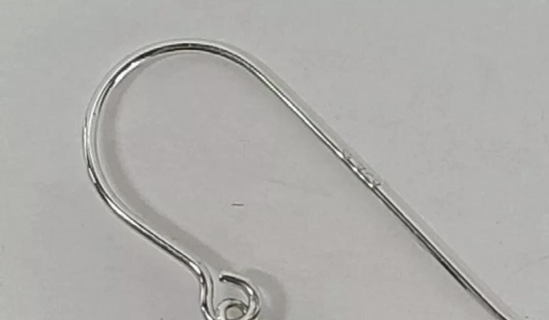 925 Sterling Silver Pearl & Genuine Faceted Sapphire Dangle Drop Earrings - Thumbnail 4