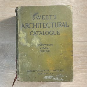1922 Sweet Architektur-Jahreskatalog | Antikes Architektur Nachschlagewerk | Vintage Baustoff-Handbuch | 15 Pfund, Selten