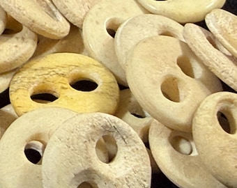 Antique Bone and Glass Buttons – Two-Hole Sewing Notions for Reenactment