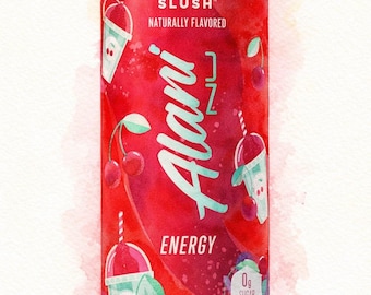 Cherry Slush Alani nu, watercolor, svg, PNG, clipart
