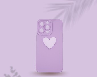 3D Heart iPhone 13 Pro Case: Protective Silicone Cover