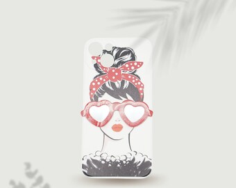 Girl with Heart Glasses iPhone 13 Case
