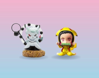 Anime Action Figures | Pikachu Cosplay | Anime Character Collection Birthday Gifts 4" PVC