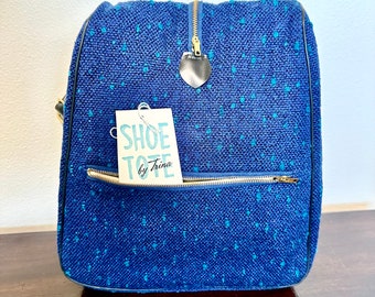 1960’s Women’s Blue Shoe Tote Bag Travel Bag