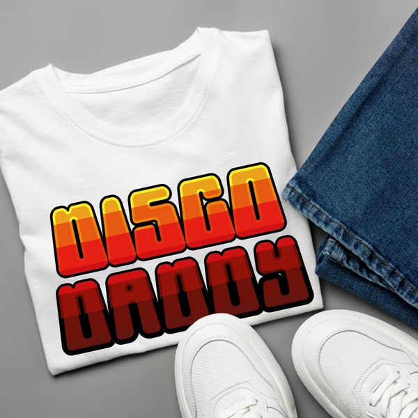 Disco daddy 70s Clothing | Disco Groom Shirt, Mens Disco Tee, Retro Tshirt, Vintage Tee, Fathers day gifts