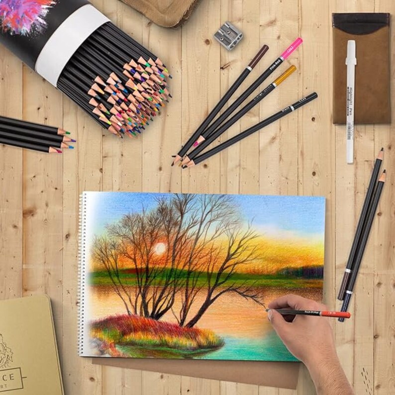 120color Premium Colored Pencils Soft Core Art Drawing Pencils for