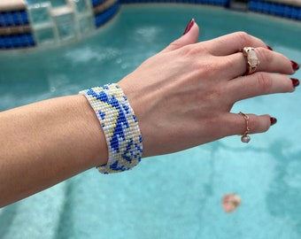 Ukrainian ethnic beaded bracelet, ukrainian jewelry, stand with Ukraine, gift for women