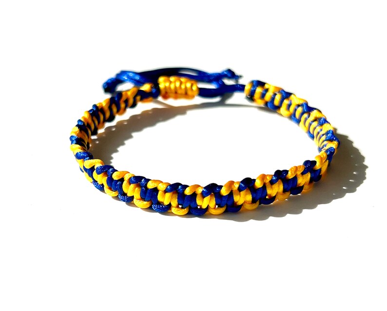Blue and Yellow Bracelet, Colors of the Ukrainian Flag Bracelet