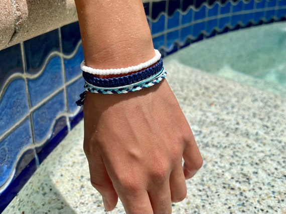 Vitality│Classic braided diagonal style│Waterproof Wax surf bracelet and  anklet - Shop leavingtofuture Bracelets - Pinkoi