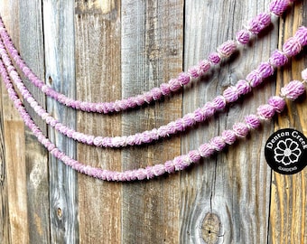 Air Dried Light Lavender Globe Amaranth Garland, 6 ft, Home Grown