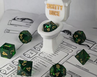 Funny Dice Jail: "Sh*tty Dice" Toilet for D&D and RPGs