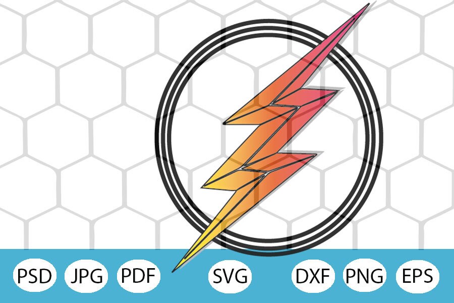 The Flash Logo Outline