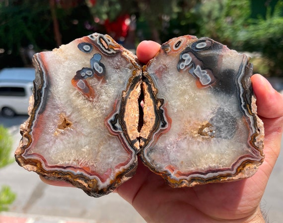 Turkish Gem Tube Agate Cubuk Town Susuz Village ROUGH CUT UNCUT