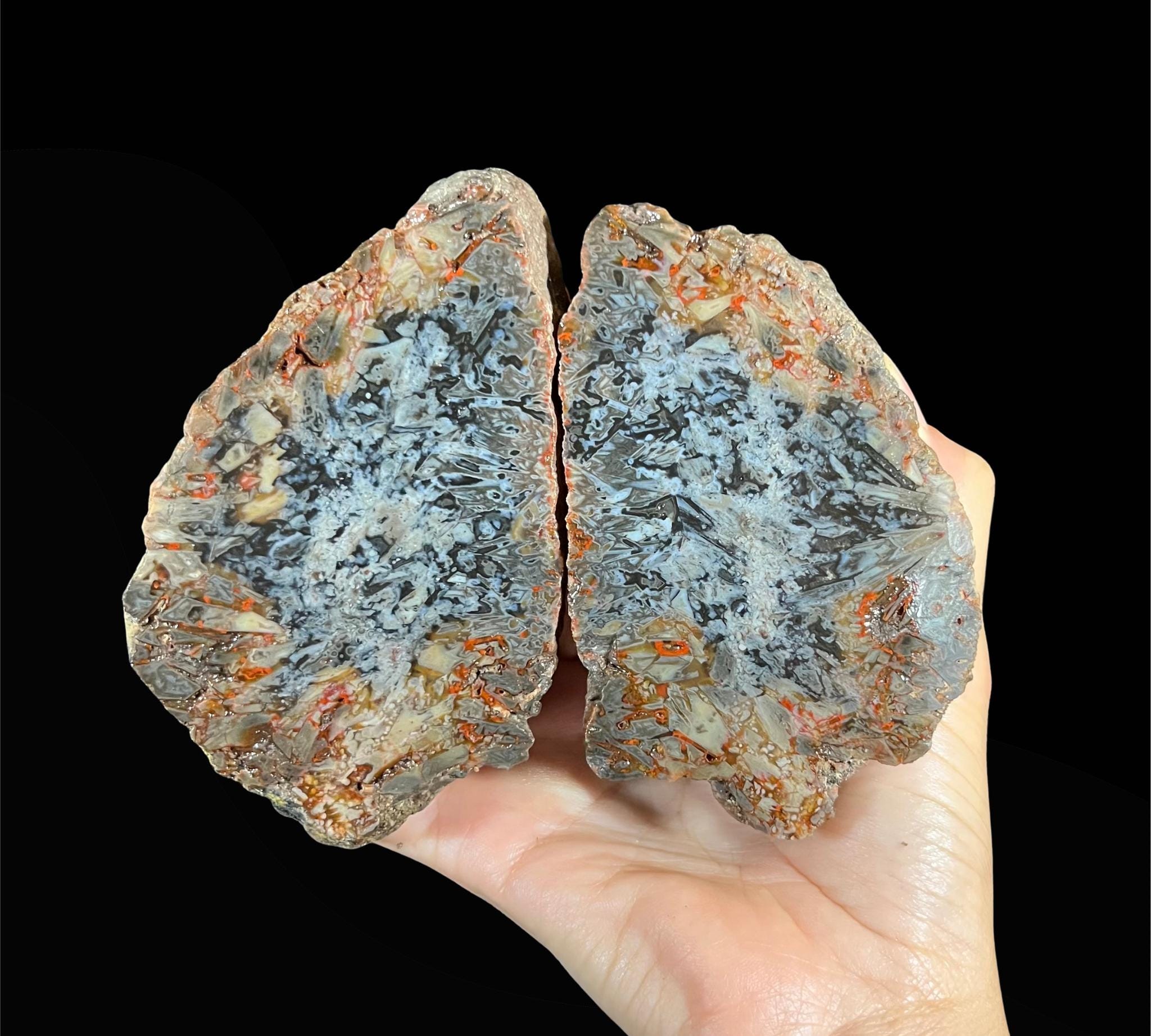 Turkish Moss Agate: Needle Stick Gemstone, Rare Green Inclusions